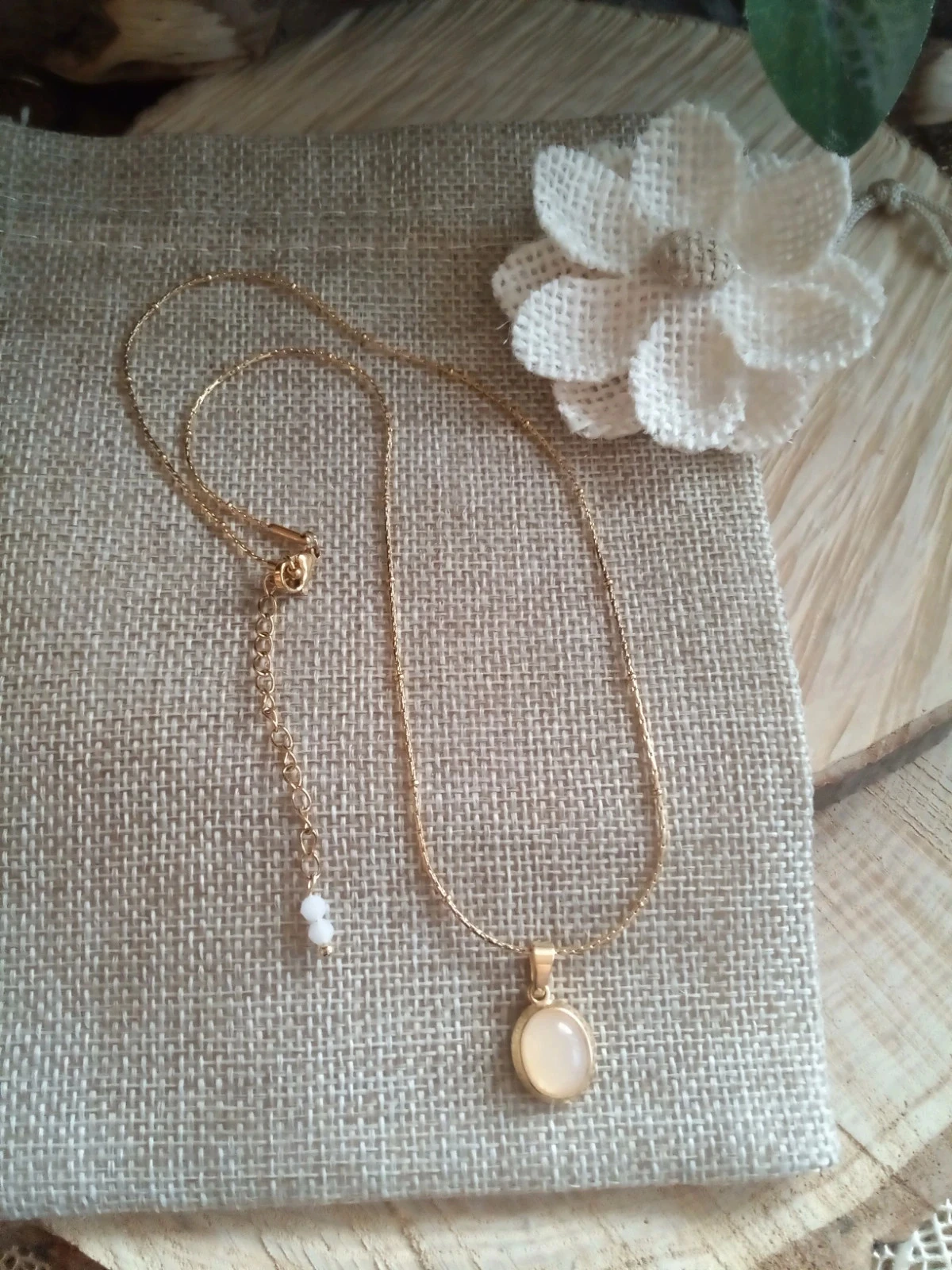 Collier met satellietketting en kristallen bergkristal – photo 2